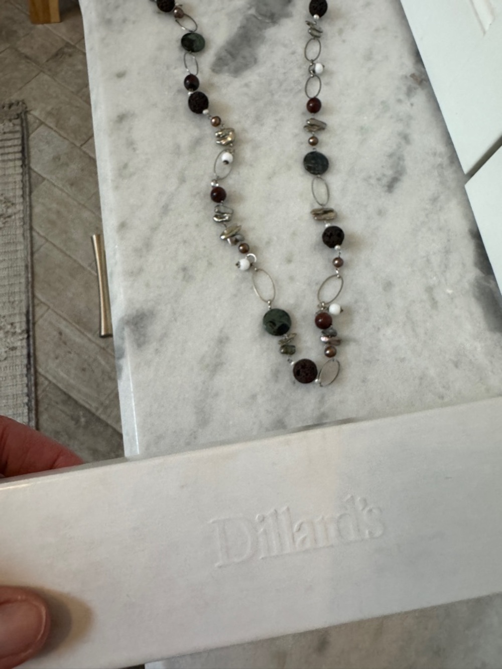 Beautiful Beaded/stone Long Necklace